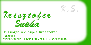 krisztofer supka business card